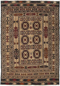  Orientalischer Kelim Afghan Old Stil Teppich 133X193 Wolle, Afghanistan Carpetvista