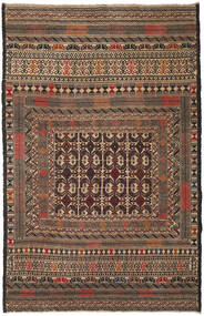  Orientalischer Kelim Afghan Old Stil Teppich 131X198 Wolle, Afghanistan Carpetvista