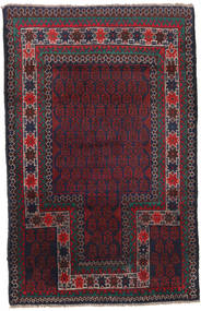 Baluch Rug Rug 86X134 Dark Grey/Dark Red Wool, Afghanistan Carpetvista