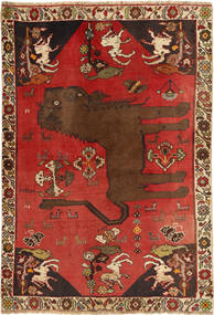  131X193 Ghashghai Tæppe Brun/Rød Persien/Iran Carpetvista
