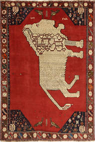 Alfombra Oriental Gashgai 149X224 Rojo/Marrón (Lana, Persia/Irán)