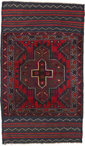 86X149 Χαλι Ανατολής Beluch Σκούρο Γκρι/Σκούρο Κόκκινο (Μαλλί, Αφγανικά) Carpetvista