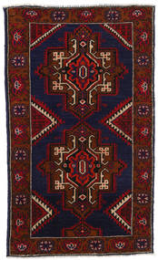 絨毯 オリエンタル バルーチ 81X139 ダークピンク/ダークレッド (ウール, アフガニスタン)