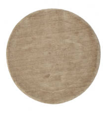 Handloom Ø 150 Small Grey Plain (Single Colored) Round Wool Rug