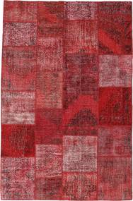 Tapete Patchwork 196X301 Vermelho/Vermelho Escuro (Lã, Turquia)