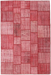 206X305 Patchwork Teppich Moderner Rot (Wolle, Türkei) Carpetvista