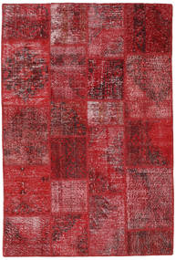  Patchwork Tapete 138X204 Lã Vermelho/Vermelho Escuro Pequeno Carpetvista