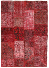  Patchwork Teppich 138X201 Rot/Dunkelrot Carpetvista