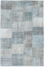 Tapete Patchwork 198X301 Cinzento/Azul Claro (Lã, Turquia)