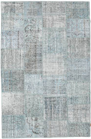  Patchwork Tapete 196X303 Lã Cinzento/Azul Claro Carpetvista