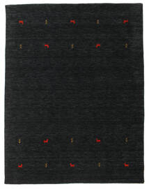 190X240 Gabbeh Loom Two Lines Teppich - Schwarz/Grau Wolle