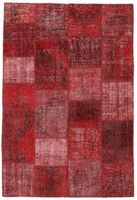 Patchwork Teppich 157X233 Rot/Dunkelrot Wolle, Türkei Carpetvista