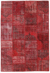 156X230 Alfombra Patchwork Moderna Rojo/Rojo Oscuro (Lana, Turquía) Carpetvista