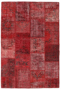 157X230 Alfombra Patchwork Moderna Rojo/Rojo Oscuro (Lana, Turquía) Carpetvista