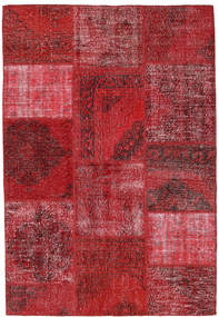 Patchwork Teppich 156X231 Rot/Dunkelrot Wolle, Türkei Carpetvista