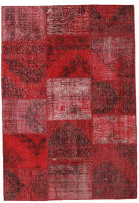 158X231 Koberec Patchwork Moderní Červená/Tmavě Červená (Vlna, Turecko) Carpetvista