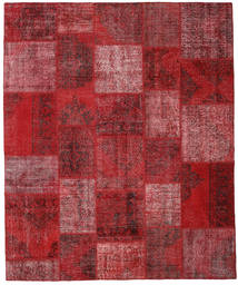 250X302 Tapete Patchwork Moderno Vermelho/Vermelho Escuro Grande (Lã, Turquia) Carpetvista