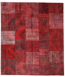 Tapete Patchwork 250X290 Vermelho/Vermelho Escuro Grande (Lã, Turquia)