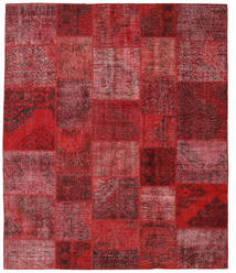 247X295 Alfombra Patchwork Moderna Rojo/Rojo Oscuro (Lana, Turquía) Carpetvista