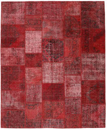 248X302 Alfombra Patchwork Moderna Rojo/Rojo Oscuro (Lana, Turquía) Carpetvista