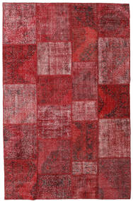  Patchwork Tapete 194X302 Lã Vermelho/Vermelho Escuro Carpetvista