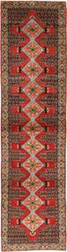 95X385 Senneh Teppich Orientalischer Läufer Braun/Orange (Wolle, Persien/Iran) Carpetvista