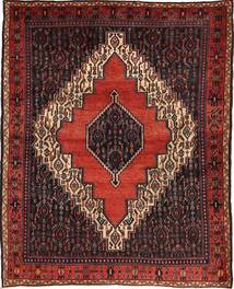  Orientalsk Senneh Tæppe 132X166 Mørkerød/Rød Uld, Persien/Iran Carpetvista