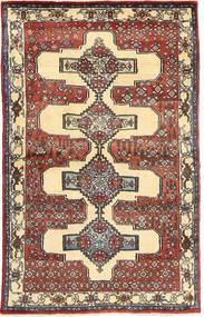 Senneh Rug 100X153 Persian Wool Brown/Beige Small Carpetvista