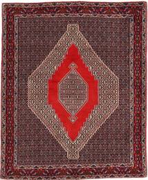  Persisk Senneh Teppe 127X155 Rød/Mørk Rød (Ull, Persia/Iran)