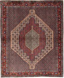 Persischer Senneh Teppich 123X150 Rot/Dunkelrot (Wolle, Persien/Iran)