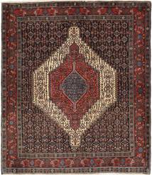 127X152 Tappeto Senneh Orientale Marrone/Rosso Scuro (Lana, Persia/Iran) Carpetvista