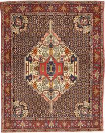 Senneh Teppich 120X155 Braun/Orange Wolle, Persien/Iran Carpetvista