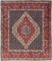 Senneh Teppich 126X146 Rot/Braun Wolle, Persien/Iran Carpetvista