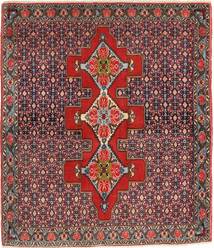 137X160 絨毯 オリエンタル センネ レッド/ダークレッド (ウール, ペルシャ/イラン) Carpetvista