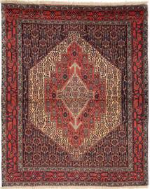 126X155 Tapete Senneh Oriental Vermelho/Vermelho Escuro (Lã, Pérsia/Irão) Carpetvista