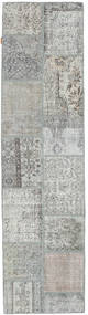 絨毯 パッチワーク 79X301 廊下 カーペット グレー/ライトグレー (ウール, トルコ)
