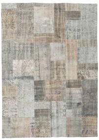 Patchwork Rug 173X241 Grey/Beige Wool, Turkey Carpetvista