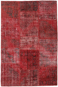  155X234 Patchwork Teppich Rot/Dunkelrot Türkei Carpetvista