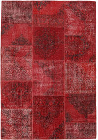  158X232 Patchwork Teppich Rot/Dunkelrot Türkei Carpetvista