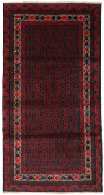 絨毯 バルーチ 105X200 ダークレッド/レッド (ウール, アフガニスタン)