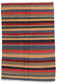  Persischer Kelim Teppich 124X181 Rot/Dunkelgrau (Wolle, Persien/Iran)