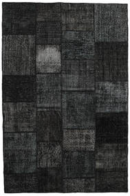 Tapete Patchwork 198X298 Cinza Escuro (Lã, Turquia)