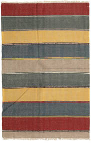  Oriental Kilim Rug 125X190 Grey/Orange Wool, Persia/Iran Carpetvista