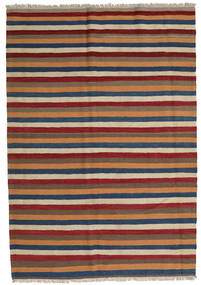 174X250 絨毯 キリム オリエンタル レッド/ダークブルー (ウール, ペルシャ/イラン) Carpetvista