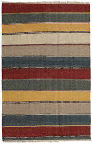 125X192 Kilim Rug Oriental Dark Grey/Orange (Wool, Persia/Iran) Carpetvista