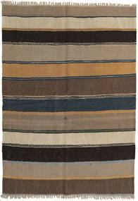  142X203 Striped Small Kilim Rug Wool, Carpetvista
