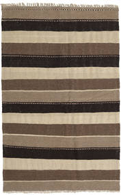 131X203 Kelim Teppich Orientalischer Braun/Orange (Wolle, Persien/Iran) Carpetvista