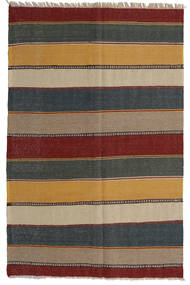 125X192 Kilim Rug Oriental Orange/Dark Grey (Wool, Persia/Iran) Carpetvista