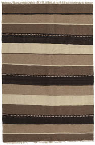  134X200 Striped Small Kilim Rug Wool, Carpetvista