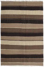 132X199 Kelim Teppich Orientalischer Braun/Orange (Wolle, Persien/Iran) Carpetvista
